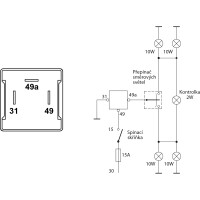 Přerušovač blinkrů 12V - 10W polovodičový