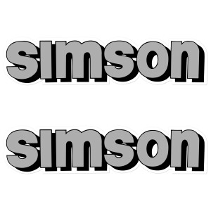Samolepka Simson šedá - 2ks